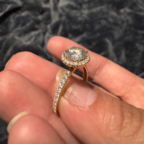 The Tender Riddle Moissanite Engagement Ring Yellow Gold size 8.5 - Picture 4 of 17